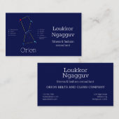 北半球のオリオン座 名刺 (正面/裏面)