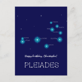 北半球のプレアデス星形成領域 ポストカード