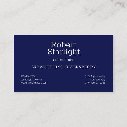 北半球の三角星 名刺 (裏面)