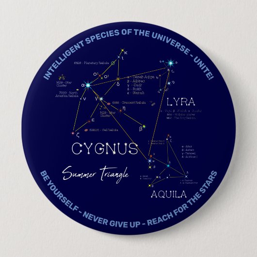 北半球の三角星 缶バッジ (正面)