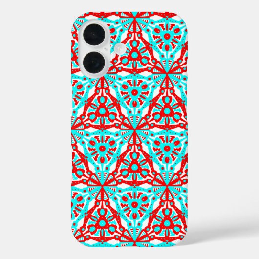 北半球の冬の幾何学的赤白青 Case-Mate iPhoneケース (裏面)
