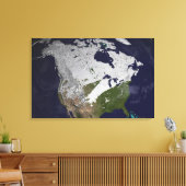 北半球の冬の雪の覆い キャンバスプリント (インサイチュ (リビング))