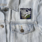 北半球の冬の雪の覆い 缶バッジ (インサイチュ)