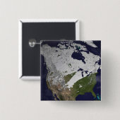 北半球の冬の雪の覆い 缶バッジ (正面&裏面)