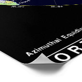 北半球の地図 ポスター (角)