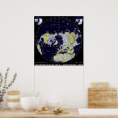 北半球の地図 ポスター (キッチン)