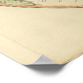 北半球の地図 ポスター (角)