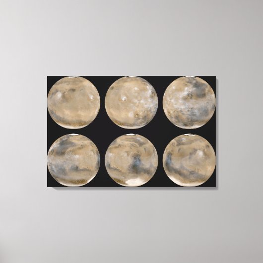 北半球の夏/南冬の火星 キャンバスプリント (正面)