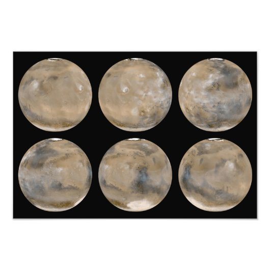 北半球の夏/南冬の火星 フォトプリント            (正面)