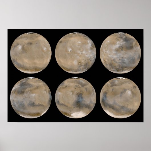 北半球の夏/南冬の火星 ポスター (正面)