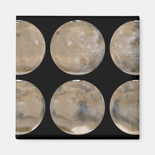 北半球の夏/南冬の火星 マグネット (正面)