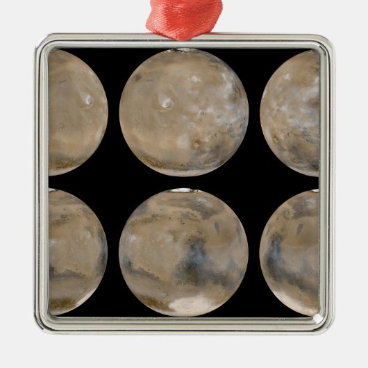 北半球の夏/南冬の火星 メタルオーナメント (正面)