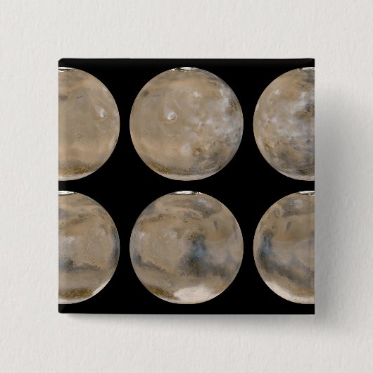 北半球の夏/南冬の火星 缶バッジ (正面)