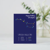 北半球の星座 北斗七星 ポストカード (スタンド正面)