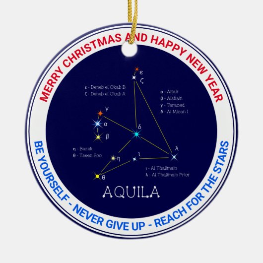 北半球アキラ星座 セラミックオーナメント (正面)