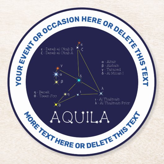 北半球アキラ星座 ラウンドペーパーコースター (正面)