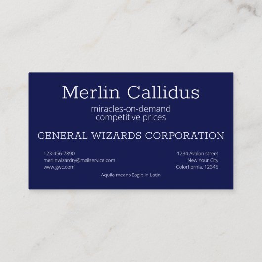 北半球アキラ星座 名刺 (裏面)