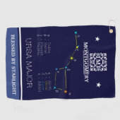 北半球ウルサ座専攻の ゴルフタオル (横)