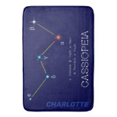 北半球カシオピア座 バスマット (正面縦)