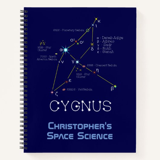 北半球シグナス星座 ノートブック (正面)