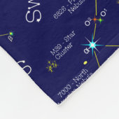 北半球シグナス星座 フリースブランケット (角)