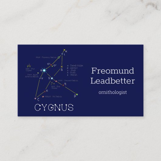 北半球シグナス星座 名刺 (正面)