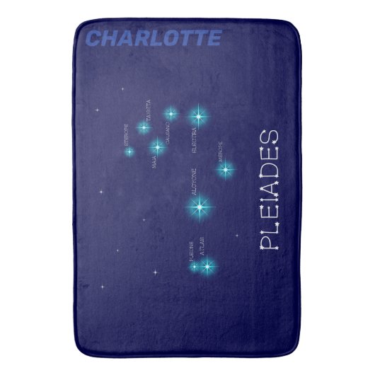 北半球プレアデス星形成 バスマット (正面縦)
