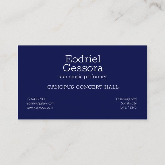 北半球ライラ座 名刺 (裏面)