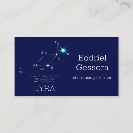 北半球ライラ座 名刺 (正面)