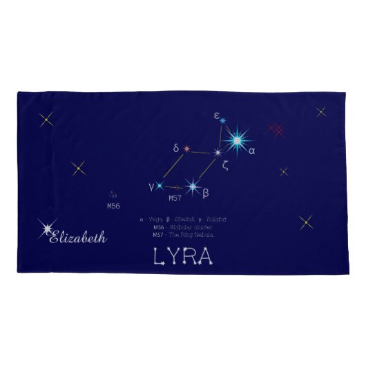 北半球ライラ座 枕カバー (裏面)