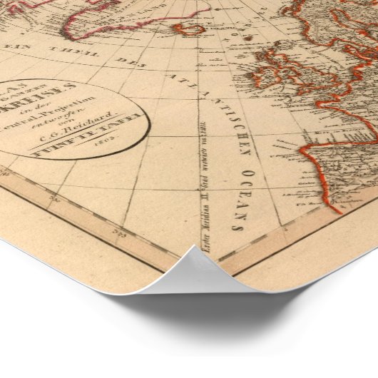 北半球、北極 ポスター (角)