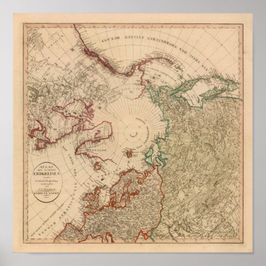 北半球、北極 ポスター (正面)