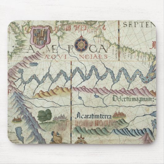 北南アメリカの世界からの詳細 マウスパッド (正面)