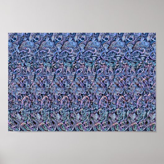 北向き – 非表示3Dプリント ポスター (正面)