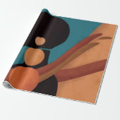 北回帰線の娘。美しいアフリカ人の女性。ブラック ラッピングペーパー (アンロールド)