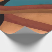 北回帰線の娘。美しいアフリカ人の女性。ブラック ラッピングペーパー (角)