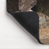 北夜にフクロウの狩りを磨くために見ました マウスパッド (コーナー)