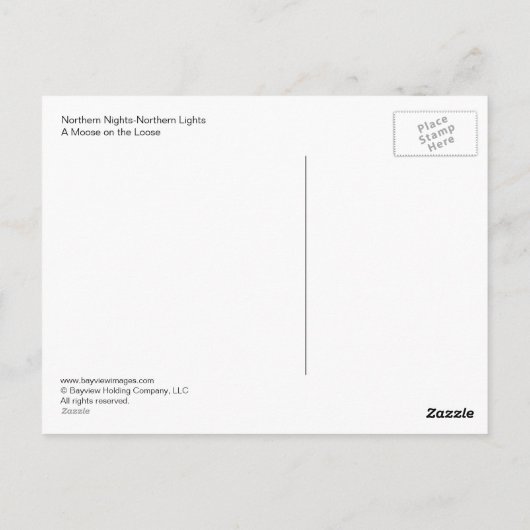 北夜Northern Lights ポストカード (裏面)