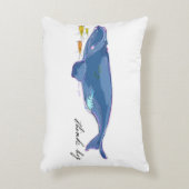 "北大西洋のセミクジラ"の抱き枕 アクセントクッション (正面(垂直))