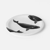 北大西洋右鯨エウバラエナ氷河アート ペーパープレート (アングル)