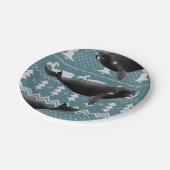 北大西洋右鯨クリスマスセーター ペーパープレート (アングル)