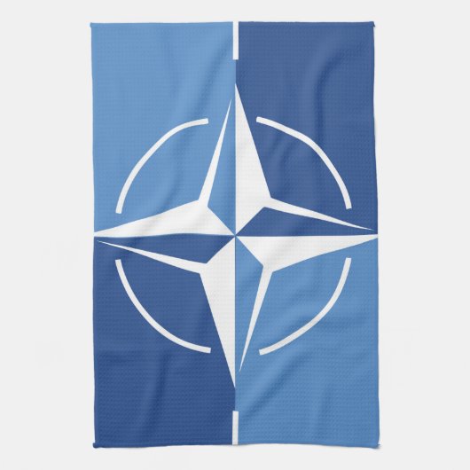 北大西洋条約オルガニ国旗の象徴 キッチンタオル (縦)