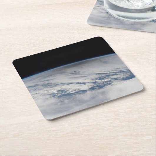 北太平洋に注がれた月の影。2 スクエアペーパーコースター (アングル)