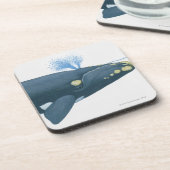 北太平洋のセミクジラのイラストレーション コースター (左側)