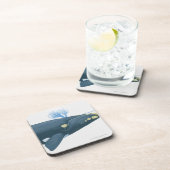 北太平洋のセミクジラのイラストレーション コースター (右側)