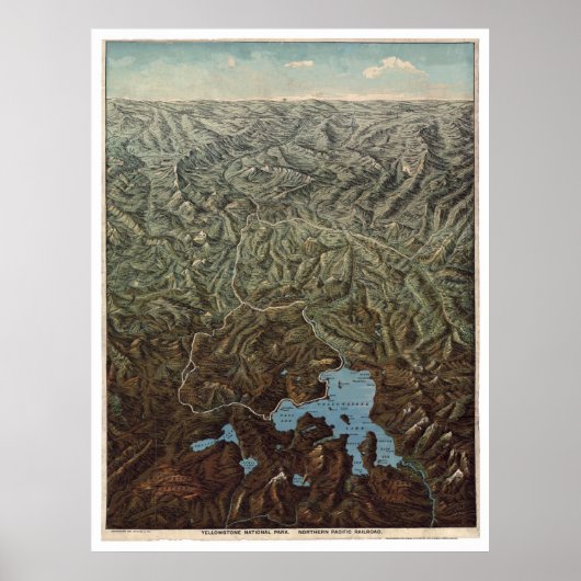 北太平洋イエローストーン1895年 ポスター (正面)