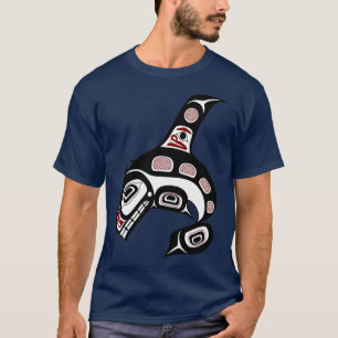 北太平洋沿岸ハイダ・アートキラークジラ Tシャツ