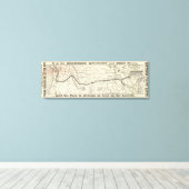 北太平洋鉄道地図 キャンバスプリント (インサイチュ (ウッドフロア))