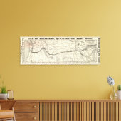 北太平洋鉄道地図 キャンバスプリント (インサイチュ (リビング))