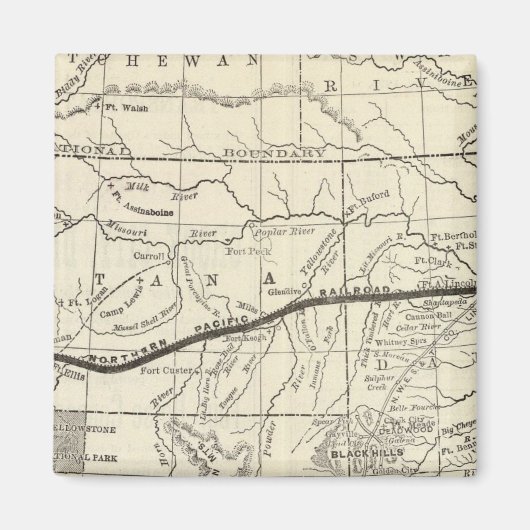 北太平洋鉄道地図 マグネット (正面)